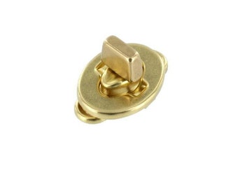 4016 Natural Brass, Turn Lock, Solid Brass-LL ***Requires Rivets***