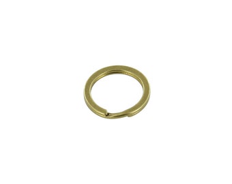 B2020 1/2" Raw Brass, Key Ring, Solid Brass-LL