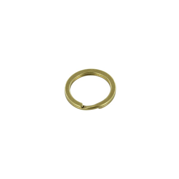 B2020 1/2" Raw Brass, Key Ring, Solid Brass-LL