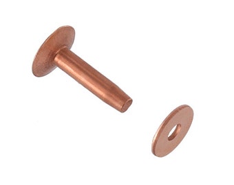 CRB09 #9 Copper Rivets w/ Burrs, Solid Copper (1lb. bag)