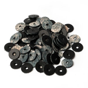 Arandelas de cuero para bridas inglesas Wickett & Craig, color negro, 100 piezas