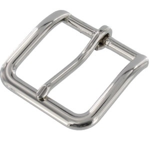 B1110 Piastra in nichel da 1 1/2&quot;, fibbia per tallone, ottone massiccio-LL