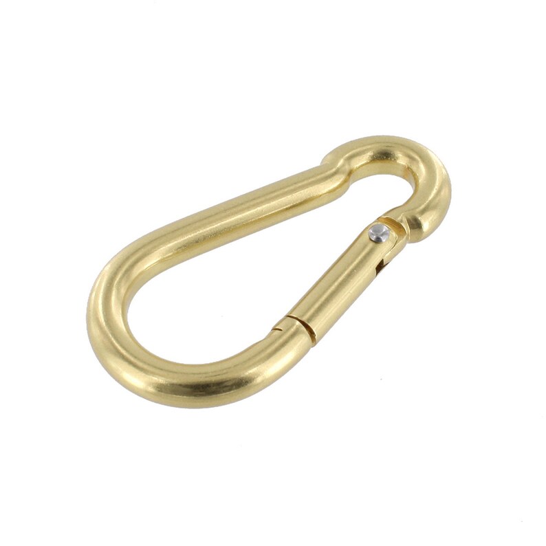 B8209 Natural Brass Carabiner Solid BrassLL Etsy