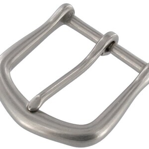 10174 Nickel Matte, Heel Bar Buckle, Solid Brass-LL, Multiple Sizes