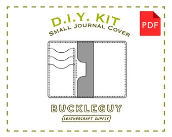 Small Journal Cover Leather Pattern, PDF Template