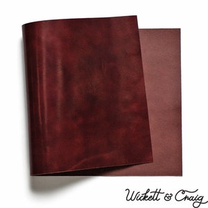 Wickett & Craig Traditional Harness Leather Panels, Burgundy