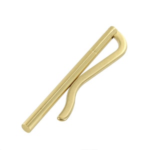 B8913 Clip para billetes con barra de resorte de latón natural, latón macizo - LL