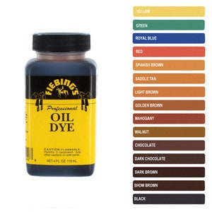 Fiebing's Professional Oil Dye - 4oz (Cannot Ship to CA, HI, AK and International)