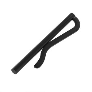 B8913 Pinza para billetes con pasador de resorte, color negro mate PVD, latón macizo - LL