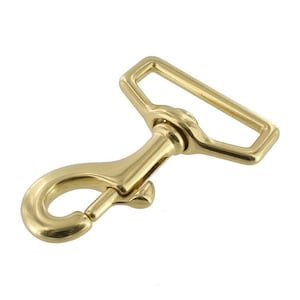 3500 1 1/2&quot; Natural Brass, Swivel Bolt Snap, Solid Brass-LL