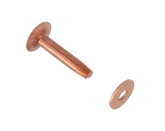 CRB12 #12 Copper Rivets w/ Burrs, Solid Copper (1lb. bag)