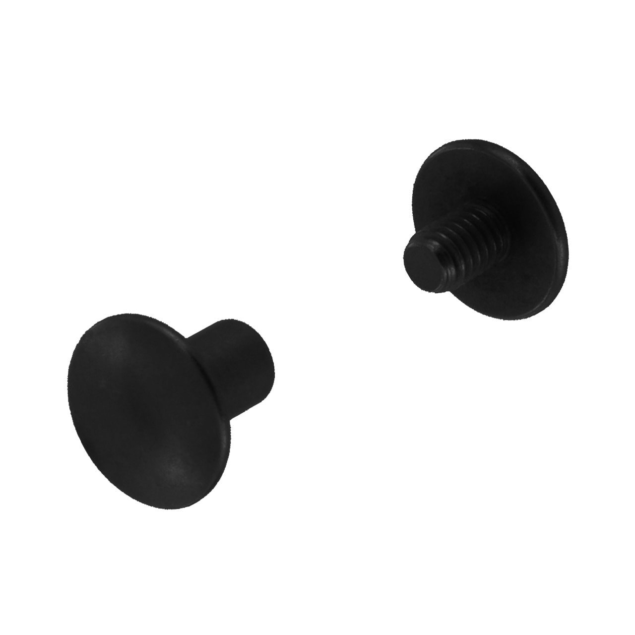 CS7700 Chicago Screws, 1/4" Post, Black Matte, Solid Brass-LL (50 per bag)