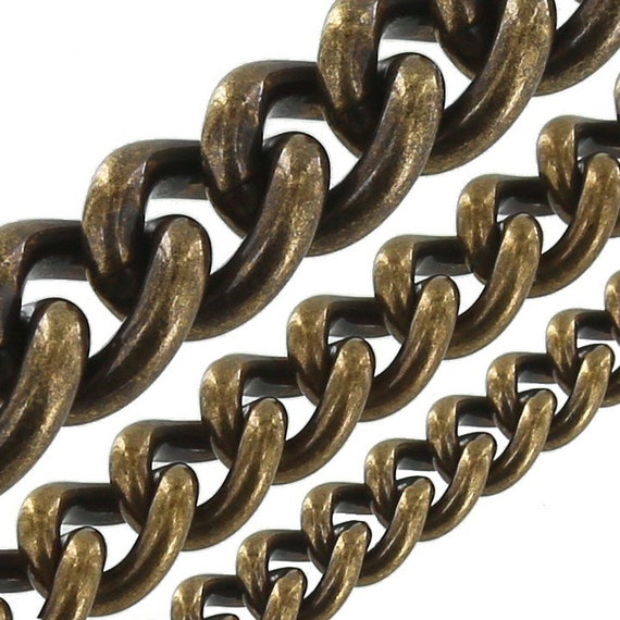 B8835 Antique Brass Round Chain Solid Brassll 36 Etsy