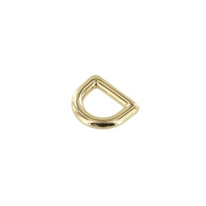 DR008 1/2&quot; Gold Plate, D-Ring, Solid Brass-LL