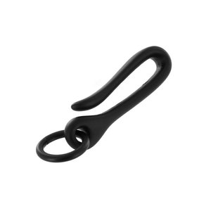 B8367 PVD Black Matte, Small Fish Hook Key Chain, Solid Brass-LL