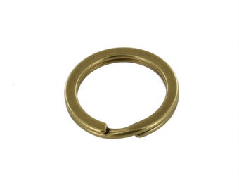 B2020 7/8" Raw Brass, Key Ring, Solid Brass-LL