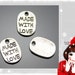 100pcs 11mm made with love charms B10144