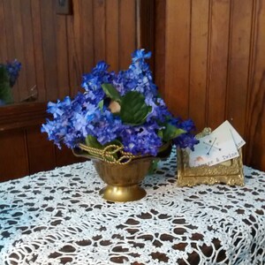 Vintage Brass Basket with Swivel Handle