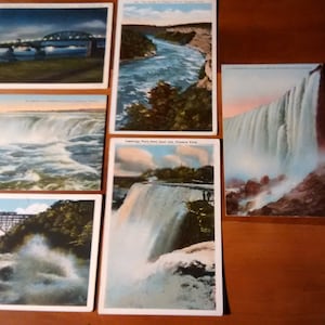 Set of 6 Vintage Postcards - Colorized Photos of Niagara Falls