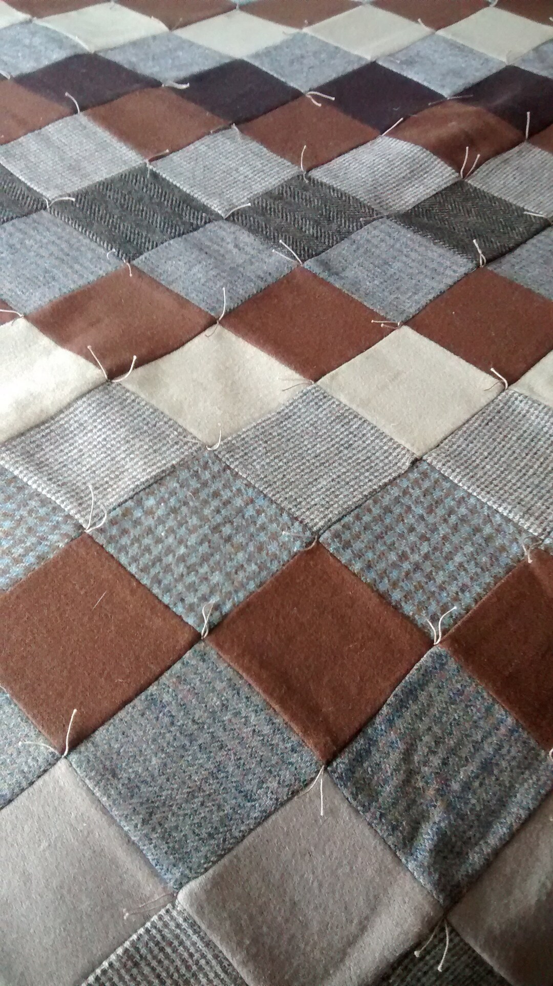 Handmade Wool Patchwork Quilt Etsy