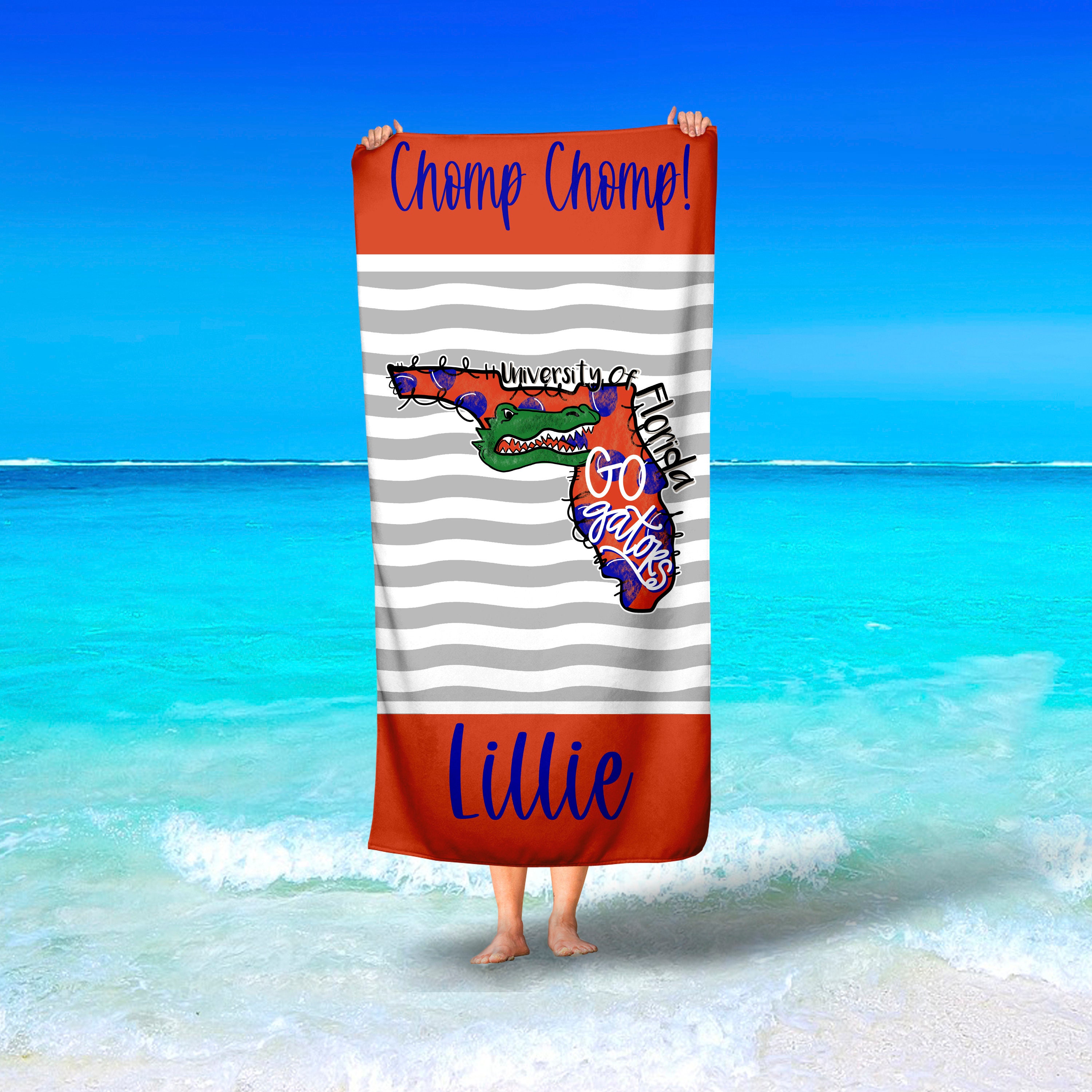 Personalized Beach Towel Florida Personalized Beach Towel Etsy