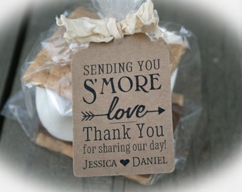 Wedding Favor // Smore Wedding Favor // Smore Favor Tags // Wedding Favor Tags // Smore Favors - Available 3 Tag Colors- BagLG