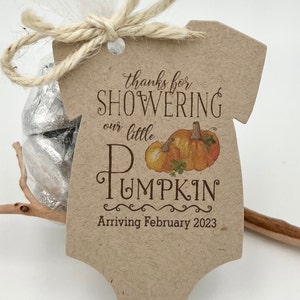 Fall baby shower favor | PUMPKIN Baby Shower Favor | Tags ONLY or kits with Bags & Twine | lil PUMPKIN Baby shower Favors | Little Pumpkin