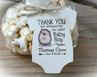ftraccoonc3 18-102 Tags only OR DIY BagsTagsties Raccoon Baby Shower Favor Thank you for showering our Baby Boy