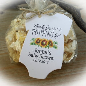 Sunflower Baby Shower Favors | Sunflower Baby Shower | Baby Shower Favors { Tags ONLY or kits with Bags & Twine }