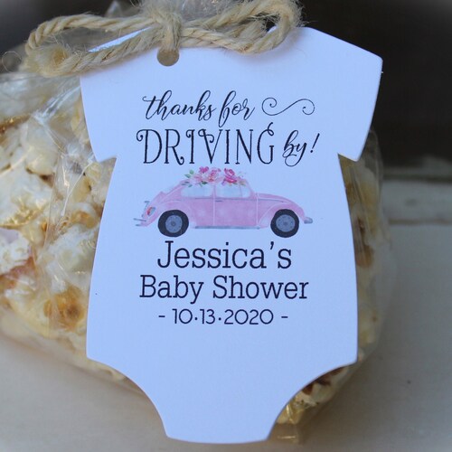 Drive by Baby Shower Favor Tag Baby Shower Favors Tags Etsy