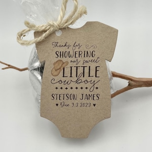 Cowboy Baby Shower Favors- DIY Bags/Favor Tags w/twine - Candy Favors- Baby Shower DIY Kits- Western Baby Shower