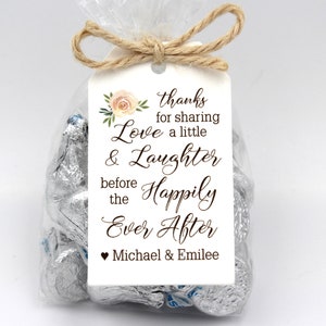 Blush Rose Rehearsal Dinner favor kit | Love Laughter Happily Ever After Wedding Favor Kits,  DIY Favor Kits, Wedding Favor Idea