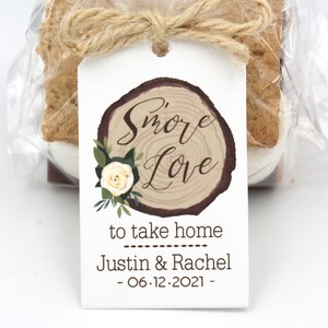 S&#39;mores Party Favor Kits Available as Tags ONLY or DIY kit with Tags/Bag/Twine. Rustic Wedding Favor tag Smore, Wedding Favors