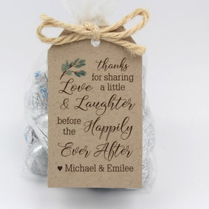 Rehearsal Dinner favor kit | Love Laughter Happily Ever After Wedding Favor Kits,  DIY Favor Kits, Wedding Favor Idea-Choice of 3 tag colors