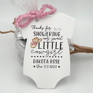 Cowgirl Baby Shower Favors- DIY Bags/Favor Tags w/twine - Candy Favors- Baby Shower DIY Kits- Western Baby Shower favors for girls