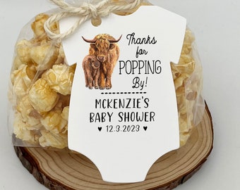 Highland Cow Baby Shower Favors | Highland Cow Baby Shower {Tags ONLY or DIY kit-tag/bag/twine}