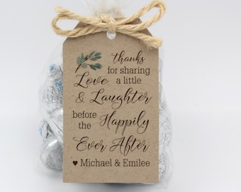 Rehearsal Dinner favor kit | Love Laughter Happily Ever After Wedding Favor Kits,  DIY Favor Kits, Wedding Favor Idea-Choice of 3 tag colors