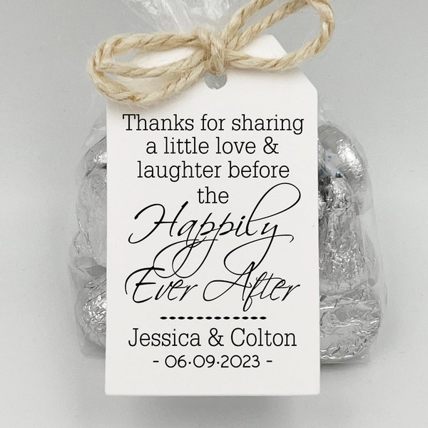 Rustic Wedding Favors, Rehearsal Dinner favor kit, Love Laughter Happily Ever After Wedding Favor Kits,  DIY Favor Kits, Wedding Favors