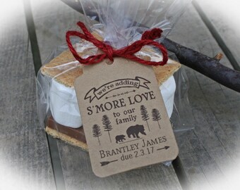 Woodland S'More Love Favor Kits-Tags ONLY or DIY Kits (bags/tags/twine) | Bear Baby Shower Favor | Lumberjack favor kits