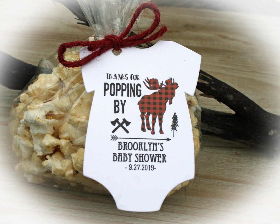 Lumberjack Baby Shower Favor Popcorn Favor Thanks for Etsy