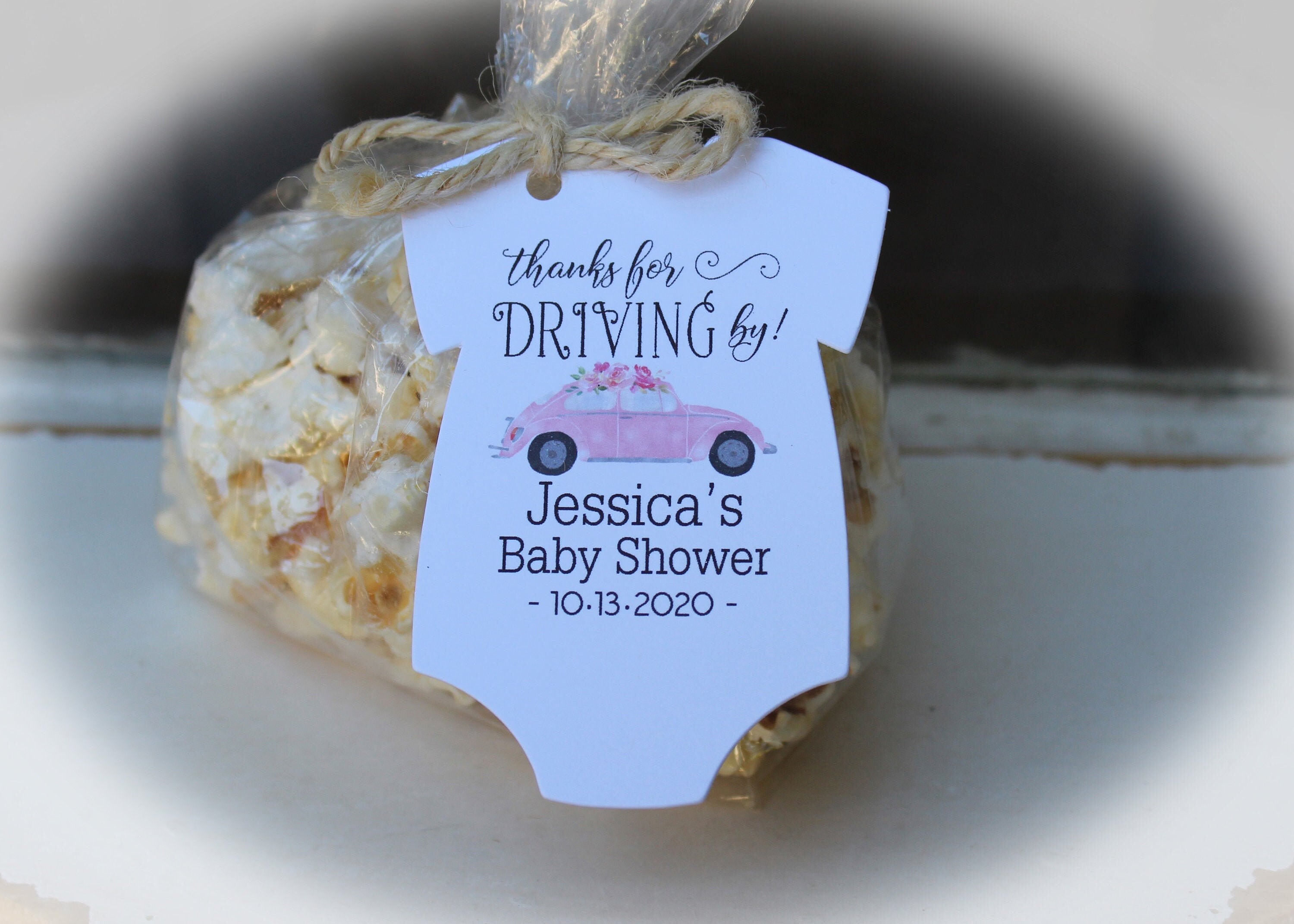 Drive By Baby Shower Favor Tag Baby Shower favors Tags Etsy