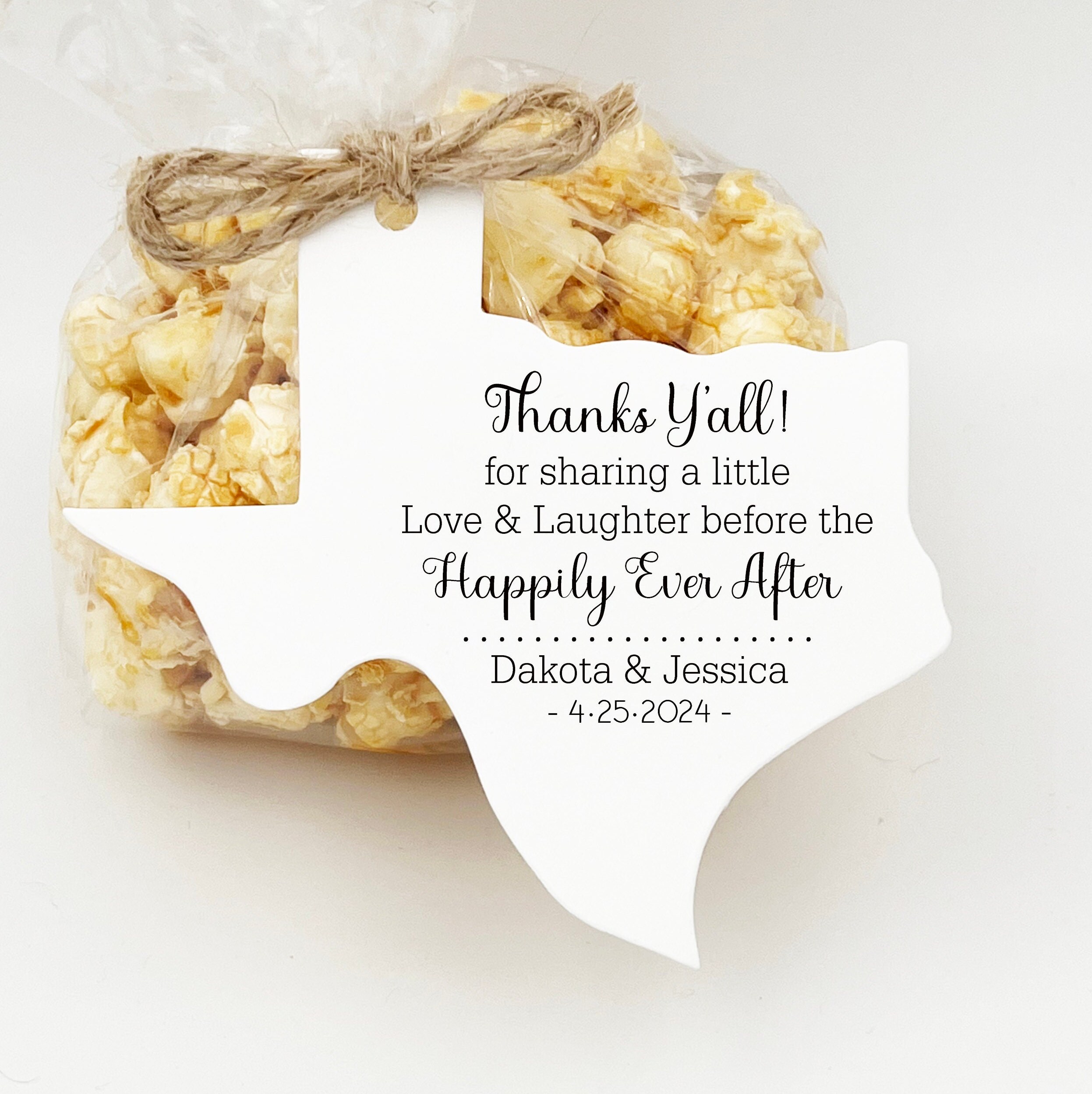 TEXAS themed Rehearsal dinner favor
