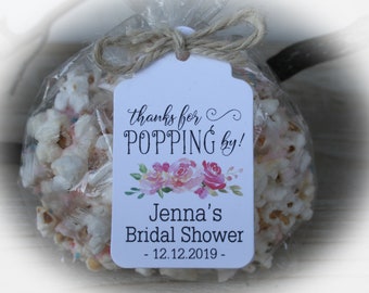 Bridal Shower Favor | Thanks for POPPING By Bridal Shower Favor | Roses Bridal Shower Favor | Popcorn Bridal Shower Favor | Popping By Favor