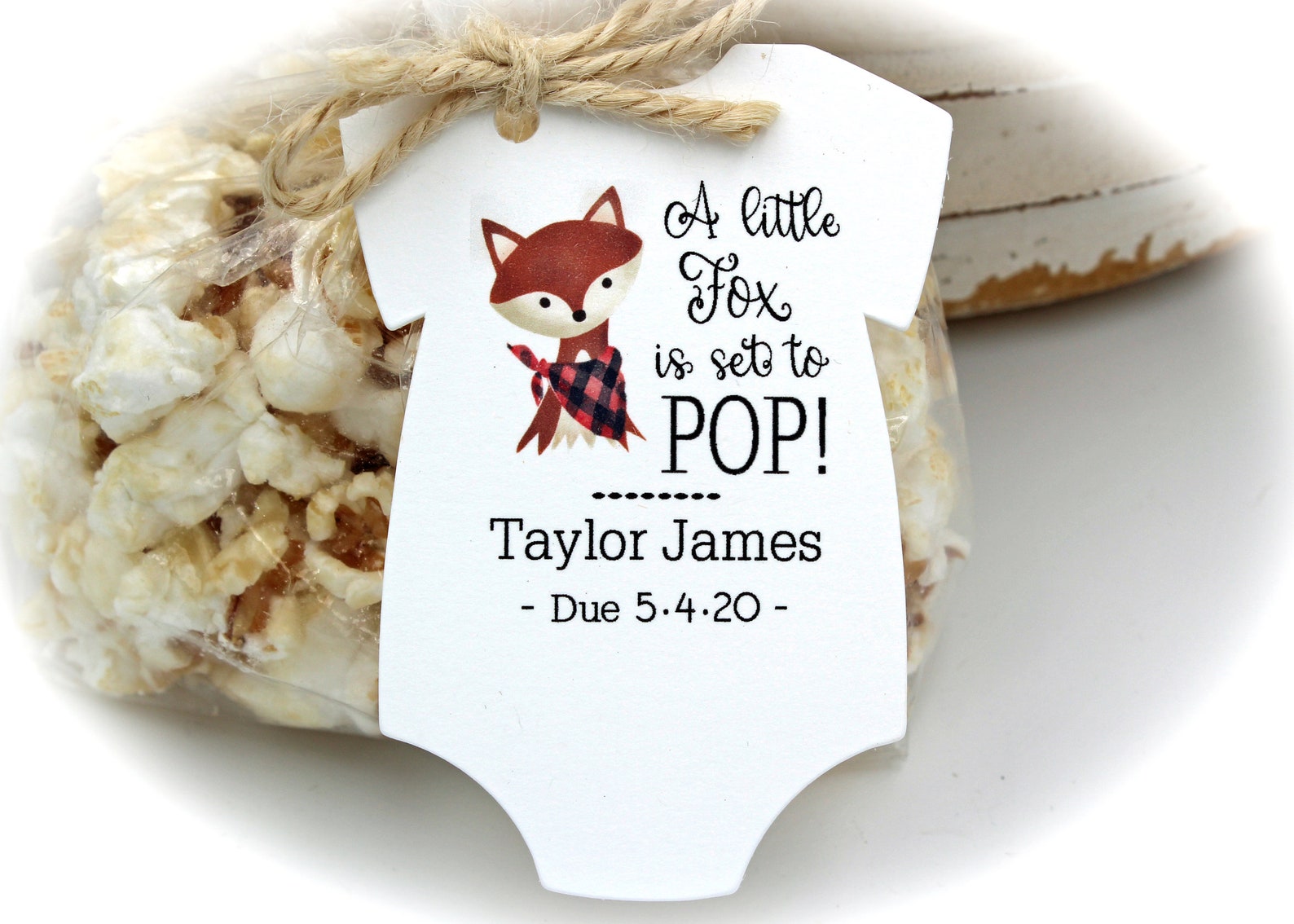 Lumberjack Baby Shower Favor Popcorn Favor Thanks for Etsy