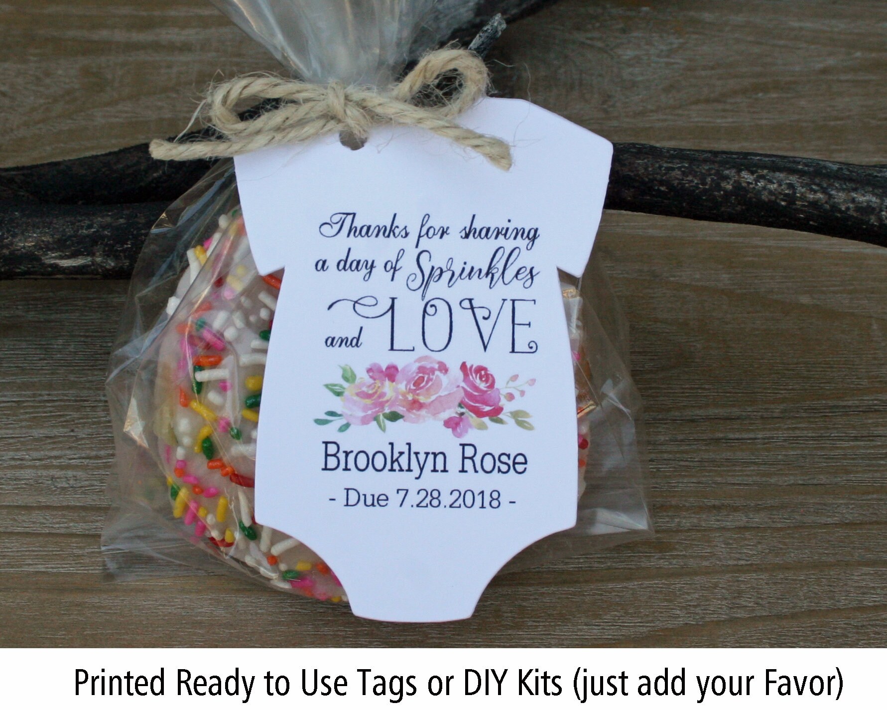 Donut Baby Shower Favor BOHO Baby Shower Favor Tags Only Or Etsy