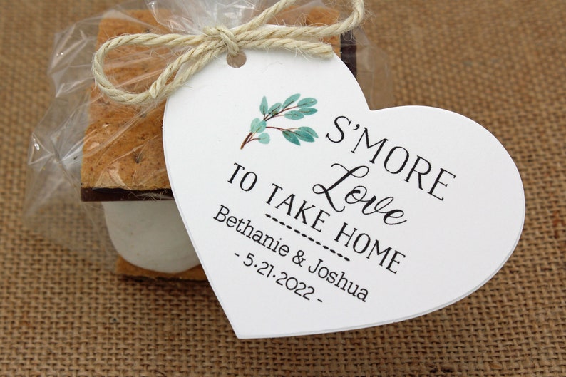 S'More Wedding Favor S'More Wedding Favor Kit S'more Wedding Favor tags White Cardstock Bild 1