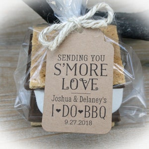 I Do BBQ Favors | DIY Bags/Tag/Ivory Twine or Tags ONLY - S&#39;Mores Bridal Shower Favors- I Do Bbq Favor | Rehearsal Favor | Engagement Favor