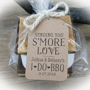 I Do BBQ Favors | DIY Bags/Tag/Ivory Twine or Tags ONLY - S'Mores Bridal Shower Favors- I Do Bbq Favor | Rehearsal Favor | Engagement Favor