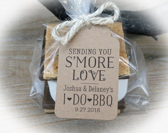 I Do BBQ Favors | DIY Bags/Tag/Ivory Twine or Tags ONLY - S'Mores Bridal Shower Favors- I Do Bbq Favor | Rehearsal Favor | Engagement Favor