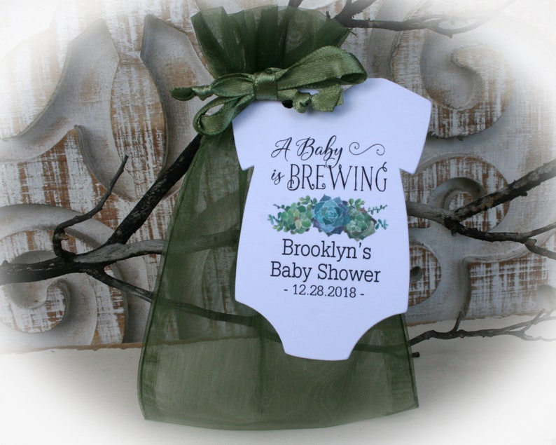 Boy Baby Shower Tea Favor A baby is Brewing Baby Shower Etsy